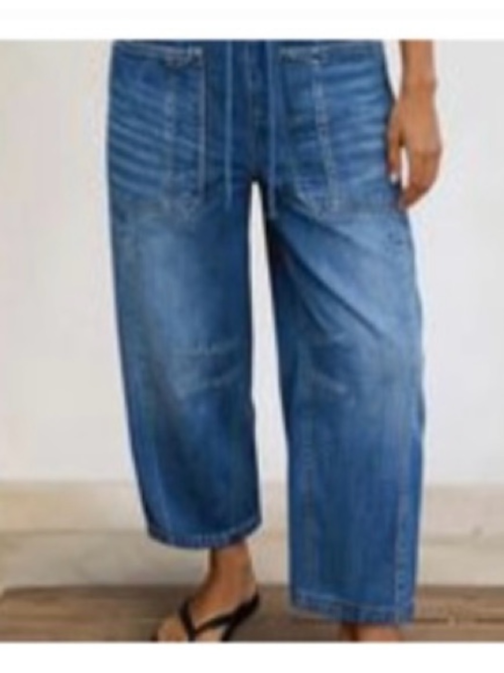 Wide Leg Crop Blue Women’s Jeans